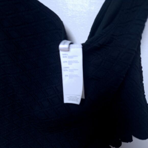 Cupshe Cutout Scallop Trim One Piece Swimsuit Black Medium NWT - Picture 7 of 9